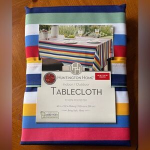 Huntington Home Vibrant Striped Tablecloth